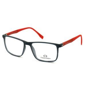 Charles Delon Rectangle Style Matte Grey/Red Frame
